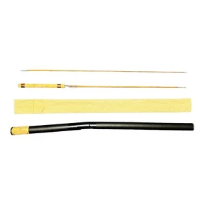 Montague 2 Piece Split Bamboo Spinning Fishing Rod 7’ 5oz W/ Bag & Case VINTAGE - Picture 1 of 15