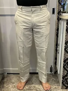 Banana Republic Chino Pants Mens Size 32 x 30 Khaki Flat Front Tapered - Picture 1 of 5