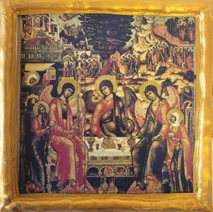 The Hospitality of Abraham Archangels Biblical Eastern Orthodox Icon Art - Picture 1 of 6