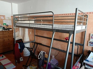 IKEA Svärta Hochbett silber 186 (hoch) 96 (tief) 200 (breit) - Bild 1 von 3