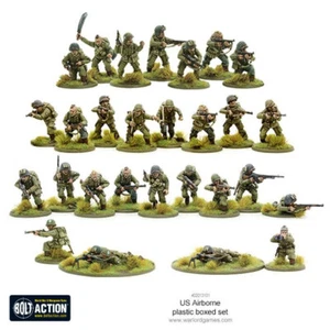 Bolt Action - Juego en caja de plástico aerotransportado de Estados Unidos - Paracaidistas estadounidenses - 28 mm - Imagen 1 de 6