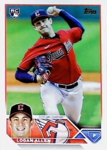 2023 Topps Update US233 LOGAN ALLEN ROOKIE CARD CLEVELAND GUARDIANS    FREE SHIP
