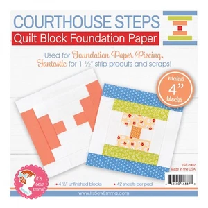 Papel base 4" Courthouse Steps incluye 42 hojas It's Sew Emma ISE 7002 - Imagen 1 de 1