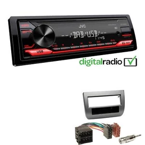 JVC KD-X182DB MP3 DAB+ USB Autoradio für Lancia Ypsilon 2003-2011 anthrazit - Bild 1 von 5
