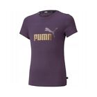 T-shirty Uniwersalne Dziewczęce Puma Ess+ Logo K12248 Fioletowe