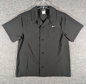 Camisa Nike SB Para Hombres Pequeña Negra Patín Manga Corta Bowling Camp Lazo Abotonable - Imagen 1 de 14