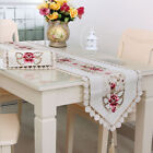 White Lace Tablecloth Doily Embroidered Floral Table Cover Home Wedding Decor