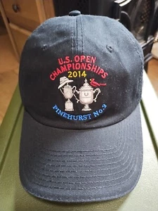 Vintage Golf Hat 2014 USGA US Open Championships Pinehurst No 2 Black Ball Cap - Picture 1 of 11