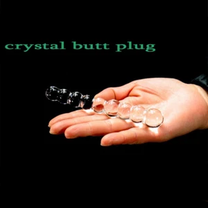 Crystal Clear Glass Anal Beads Plug Masturbation Adult Sex Toys For Lesbian - Picture 1 of 7