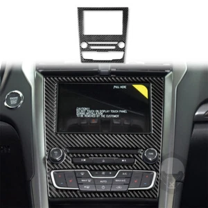 Carbon Fiber Interior Central Control Panel Cover For Ford Fusion Mondeo 2013-19 - Foto 1 di 12
