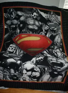 Fleece Fabric Panel D C Comics Superman Camlet Fabric 48 x 58" Fast Shipping - Picture 1 of 6