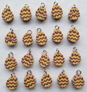 20 x Polymer Clay Charms TINY EASTER EGGS Craft Decoration Pendants Candy Sweets - Picture 1 of 3