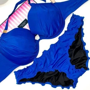 Victoria's Secret Blue Bikini Set - Stylish & Comfortable swimsuit  36DD/M New - Picture 1 of 8