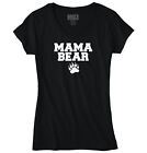 T-shirts graphiques à col en V pour femme Mama Bear Cool Mom Life Best Mothers Day