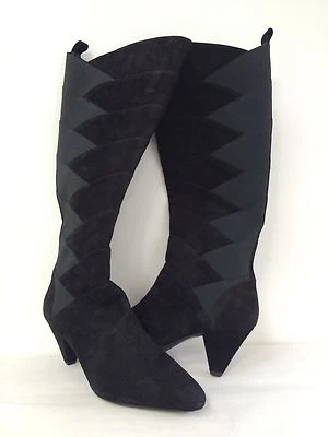 Nuevas botas de tacón J. Renee para mujer WALKALINE negras con cremallera hasta la rodilla de moda talla 10M Foto 1 de 4