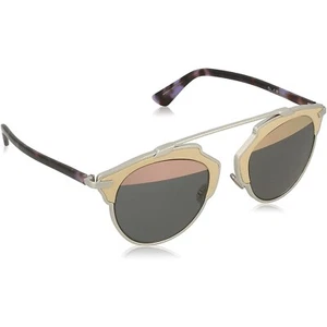 Occhiali da sole DIOR DiorSoReal unisex biege montatura in pelle e metallo autentici - Foto 1 di 11