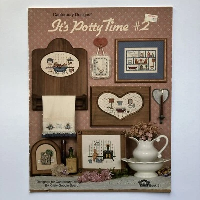Vintage Canterbury Designs It's Potty Time #2 Book #51 Counted Cross Stitch 1986 - Image 1 of 3