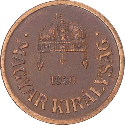 [#1351061] Coin, Hungary, 2 Filler, 1930 - Image 1 of 2