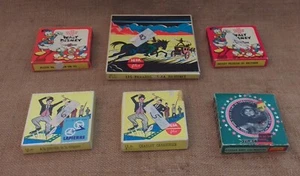 FILMS 8 MM LOT DE 6 DANS BOITES WALT DISNEY, COUSTEAU, WESTERN ET CHARLOT - Photo 1/8