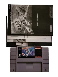Mega Man X1 Super Nintendo SNES Game Cartridge, Manual & Inserts Authentic - Picture 1 of 3