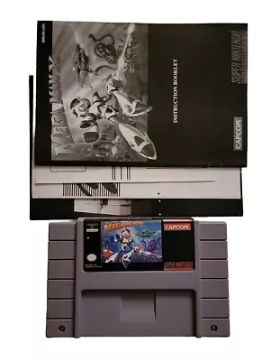 Mega Man X1 Super Nintendo SNES Game Cartridge, Manual & Inserts Authentic - Image 1 of 3