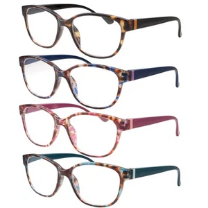 4 Pairs High Magnification Power Womens Reading Glasses - Cat Eye Readers +6.00 - Picture 1 of 5