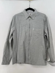 Ben Sherman Hemdjacke mit durchgehendem Reißverschluss Spitzkragen Brusttasche grau Größe Small - Bild 1 von 10