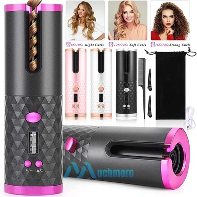 Cordless Automatic Rotating Hair Curler Hair Waver Curling Iron For Hair Styling - Image 1 of 4