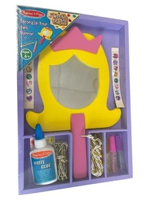 Melissa & Doug Wood Crafts Decorate-Your-Own Mirror Kit Creative Kids Art Projec - Picture 1 of 2