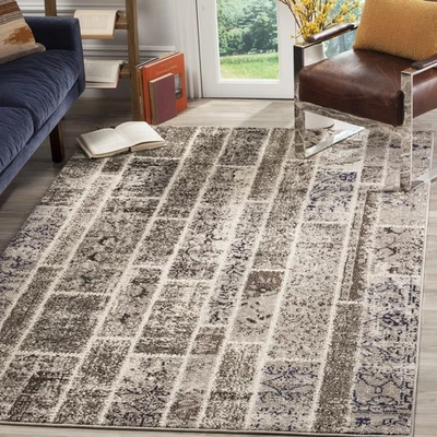 Monaco Collection Accent Rug - 4' x 5'7", Beige & Multi, Modern Patchwork - Image 1 of 4