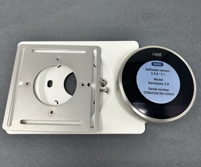 Nest Learning Thermostat 2nd Generation With Backplate WORKS GREAT - Image 1 of 4