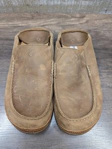 Olukai Moloa Slipper Schuhe wandelbar Leder Halbschuhe Ray/Toffee Herren 9 / 42 - Bild 1 von 11