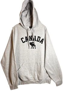 NWOT River Wear Canada Appliquéd Hoodie Mens Gray Pullover Sweatshirt Sz XL - Picture 1 of 14