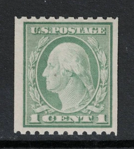 SCOTT#448, 1c LIGHT GREEN PERF 10 HORIZ. WMK191. F/VF & NH. - Picture 1 of 2