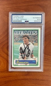 Jim McMahon IP Signed Autogramm Topps Rookie Card PSA/DNA COA Slab Bears - Bild 1 von 2