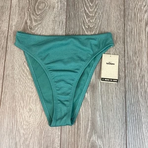Nike Women's Medium High-Waisted Bikini Swim Bottom in Bicoastal Green NEW - Picture 1 of 6