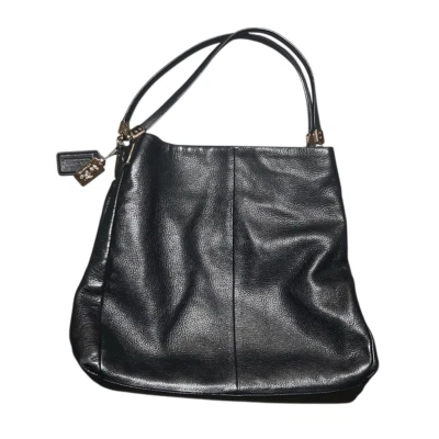 Coach Black Madison Phoebe Leather Hobo Shoulder Bag Handbag Magnetic 24621 - Image 1 of 4