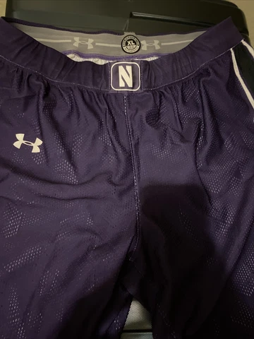 Under Armor Northwestern Basketball Team Issued Game Shorts Men’s XL Cover