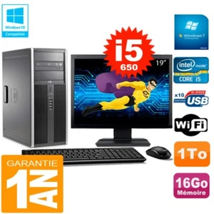 PC HP 8100 tour Pantalla 19" Core i5-650 RAM 16Go Disco 1To Grabador DVD Wifi W7 - Imagen 1 de 1