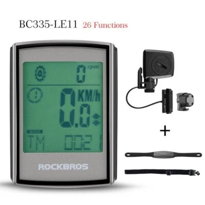 RockBros Bike Computer Speed Test Wireless Cycling Speedometer 18 Functional - Image 1 of 4