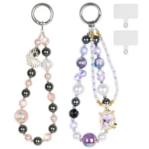 Handmade Beaded Phone Charm Cell Phone Accessories Lanyard Wrist Strap - Picture 1 of 14