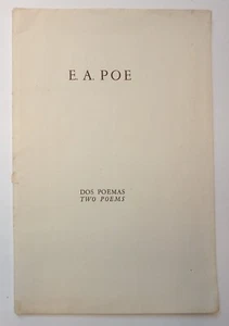 Poe, Edgar Allan - Dos Poemas - Con aguafuerte original de Raúl Veroni - (1952) - Picture 1 of 3