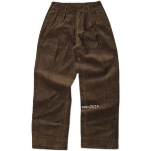 SIN STOCK Pantalones de Pana Vintage Para Hombre Plisados Informales Pantalones Cordones Calce Suelto - Imagen 1 de 34