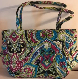 Excellent Vera Bradley Retired Rare Limited Edition Silk Paisley Bella Bag - Picture 1 of 11