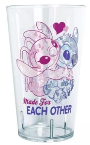 Disney's  Angel And Stitch Made For Each Other Graphic 24 oz Tritan Tumbler - Picture 1 of 1