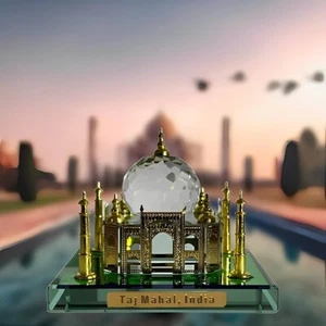 Crystal Miniature Hand madeTaj Mahal 2.5'' Home Decor Souvenir Mother's Day Gift - Picture 1 of 7