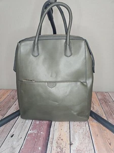 A New Day Womens BACKPACK PURSE  Large Convertible Olive Green Pockets Zipper - Picture 1 of 10