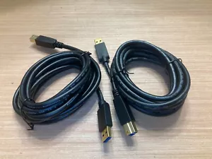 X2 High Speed USB 3.0 Kabel USB Typ A Stecker - USB Typ B Stecker 9 Fuß 2,7 m ZWEIERPACK - Bild 1 von 9