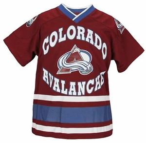 Colorado Avalanche NHL Hockey Boys Youth Short Sleeve Jersey Shirt, Burgundy - Picture 1 of 4