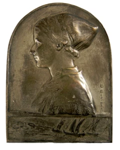 Belgium Medal Plaque Sailboat Absence  Scene By Louis-Antoine de Smeth (06204) - Picture 1 of 2